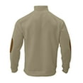 thumbnail image 3 of Hogleaql Sweaters for Men Cable Knit Quater Button Classic Stand Collar Sweaters with Elbow Patches Fall Winter Long Sleeve Pullover Khaki 3XL, 3 of 4
