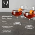 thumbnail image 3 of Viski Raye Stemmed Coupe Glasses, Champagne Glasses, Bar Gifts 7oz Set of 4, 3 of 7