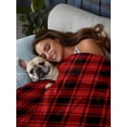 thumbnail image 3 of Red Black Plaid Flat Sheet Only Twin Size, Soft Breathable Bed Top Sheets for Mattress, Vintage Farmhouse Abstract Buffalo Check Luxury Bedding Flat Sheets for Home Hotel Bedroom Bed Protection, 3 of 9
