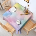 thumbnail image 2 of Dreamy Pastel Sky Square Tablecloth,Waterproof Square Table Cover,Wipeable Spillproof Washable Table Cover for Home Kitchen Party Decor 52"x52"(132x132cm), 2 of 6