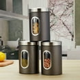 thumbnail image 1 of 3pcs/set Food Storage Container Food Storage Set with Lids Grain Storage Tank with Transparent View, 1 of 8