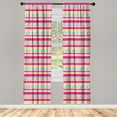 thumbnail image 3 of Mexican Print Curtains 2 Panels Set, Horizontal Summer Sun Motifs Colorful Rhythmic Pattern, Window Drapes for Living Room Bedroom, 56"W X 84"L, Hot Pink Mustard, by Ambesonne, 3 of 5