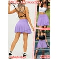 thumbnail image 4 of TZLDN Women's High Waisted V Cross Pleated Tennis Skirts with Pockets Inner Shorts Lightweight For Athletic Workout Mini Skirts Purple,S, 4 of 7