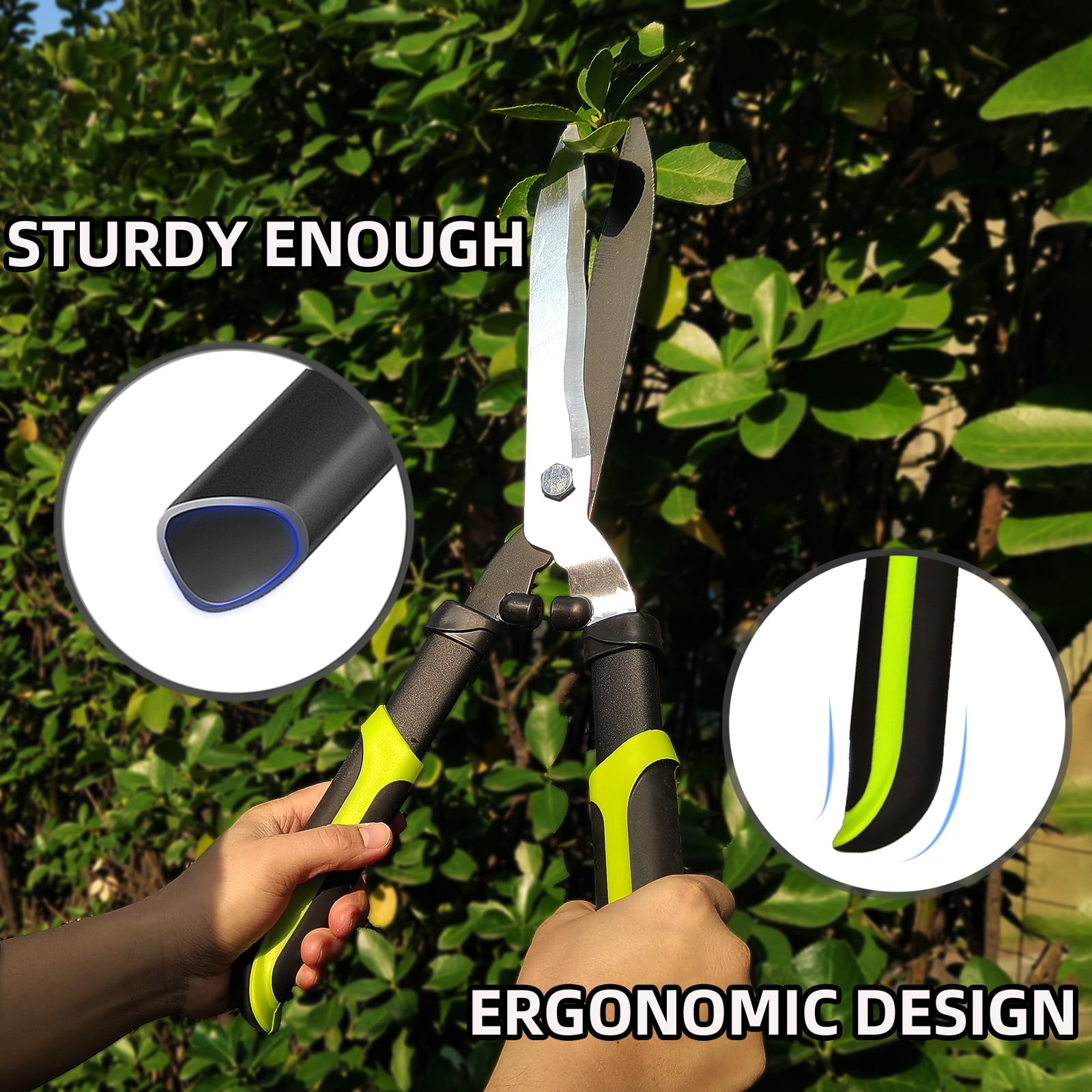 YARTTING Garden Tool Set Loppers, Hedge Clippers, Garden Shears Gardening Tools with Sharp Steel Blade,3PCS Yard Clipper for Branches, Shrubs & Hedges