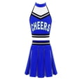 thumbnail image 2 of Alvivi Kids Girls Ceerleading Costume Halter Neck  Crop Top Pleated Skirt Outfits 2Pcs 6-16, 2 of 5