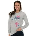 thumbnail image 4 of Jesus Loves Me Heart Cross Faith Women's Long Sleeve T Shirt Brisco Brands S, 4 of 6