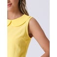 thumbnail image 5 of DARING DIVA Blouse Sleeveless Jacquard Floral Tank Top S Yellow, 5 of 6