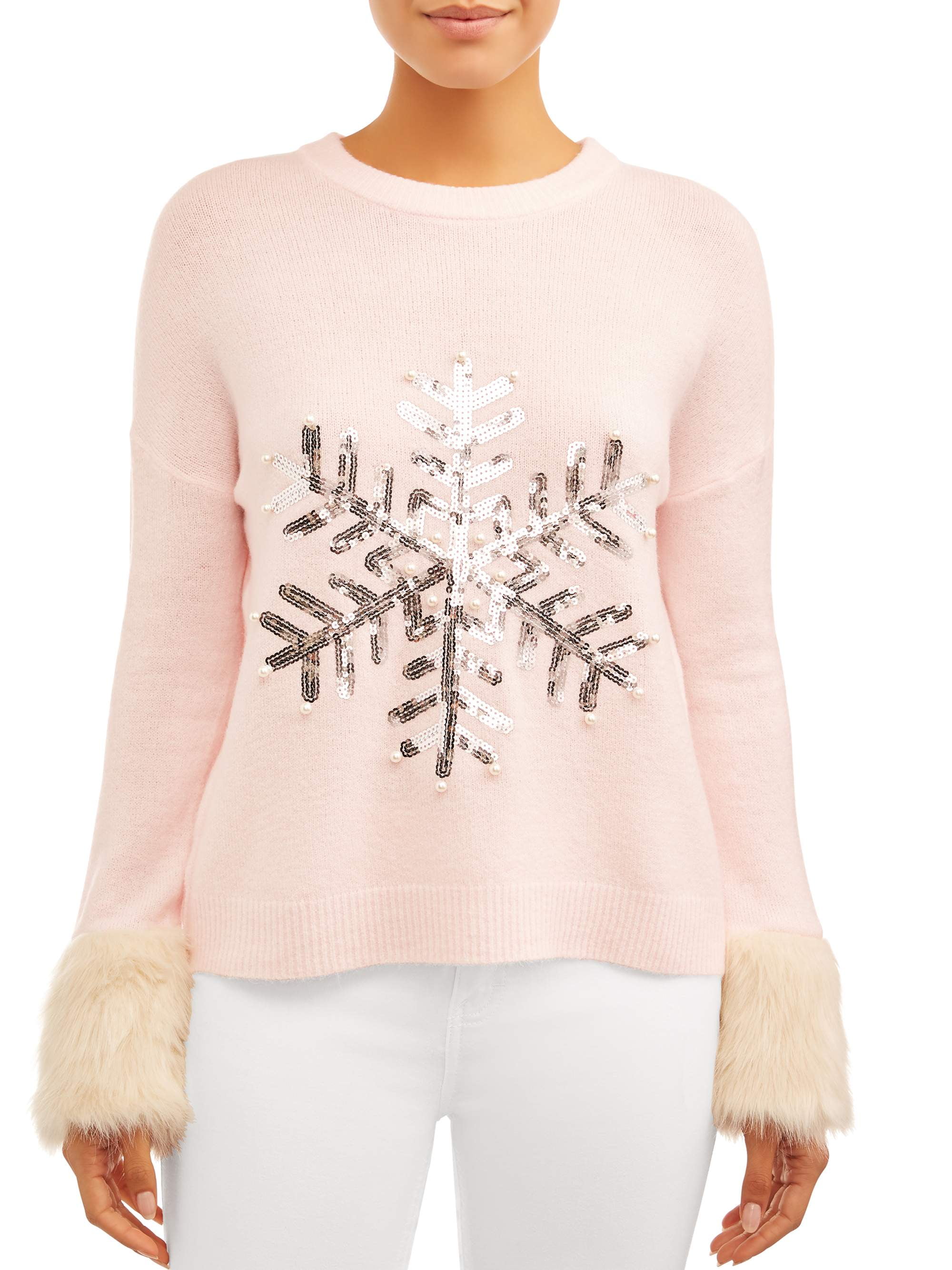 Pullover Sweatshirt Top Blouse JKRED Fashion Women Casual Cat Snowflake Plaid Christmas