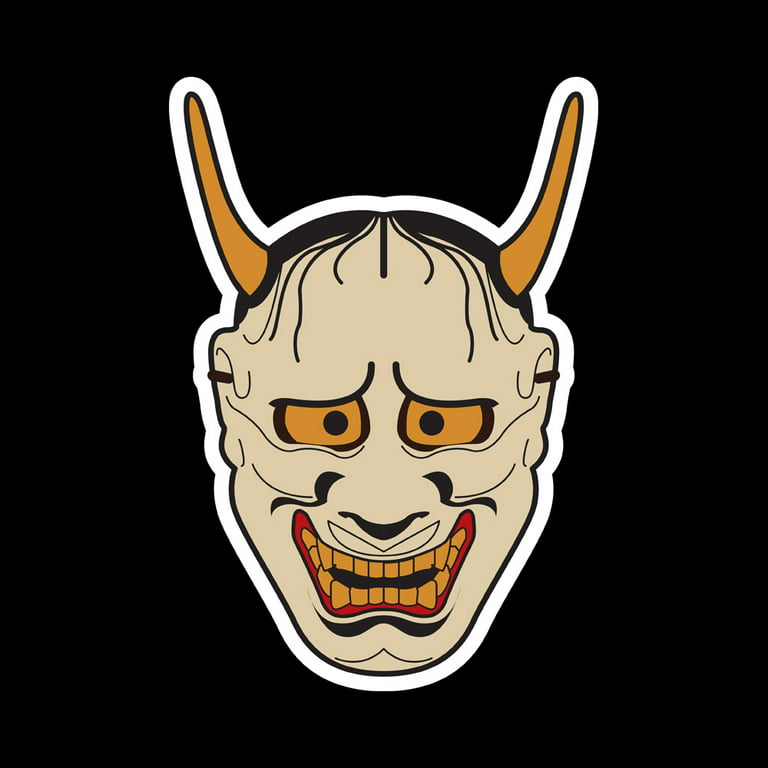 Masque Oni démon japonais' Autocollant