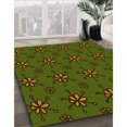 thumbnail image 3 of Ahgly Company Machine Washable Indoor Round Transitional Chocolate Brown Area Rugs, 5' Round, 3 of 7