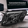 thumbnail image 6 of for Apple iPhone 15 Pro Max Case with Slide Camera Cover for Men, Military Grade Drop Phone Cover Case with Ring Kickstand for iPhone 15 Pro Max SJ Blue, 6 of 10
