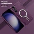 thumbnail image 4 of Cover for Samsung Galaxy S23 Ultra, Case with Magnetic Invisible Stand,Compatible with MagSafe,Slim Shockproof Anti-Scratch Protective Ring Holder Case Cover, purple, 4 of 9