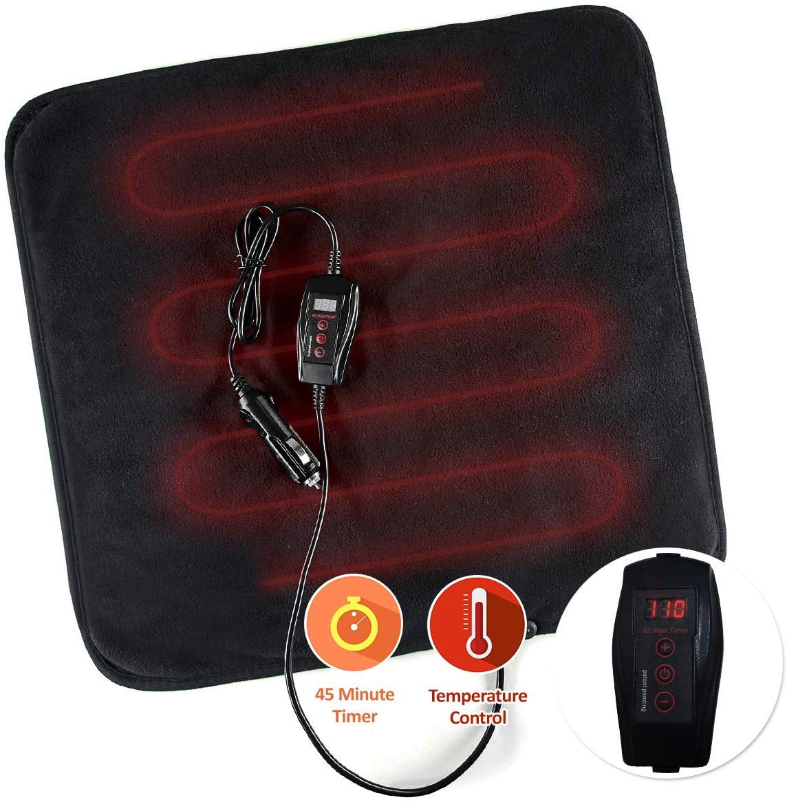 Details about   Car Electric Heating Blanket Travel Outdoor Carpet Hi/Low Switch Soft Flannel 