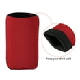 thumbnail image 5 of Mangas enfriadoras Uxcell, aisladas, colapsables, de neopreno, 2.6 mm de grosor para latas de 12 oz, paquete rojo de 6, 5 of 5