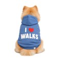 thumbnail image 4 of Oodles I Heart Walks Fall Dog Hoodie, Blue, Small, 4 of 9