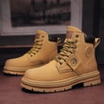 thumbnail image 2 of Botas Martin de cabeza grande para hombre, botas altas de trabajo para otoño e invierno, zapatos de hombre con forro polar de estilo británico, 2 of 6