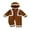 Khaki, variant on Baby Sweetie Newborn Baby Boy Girl Christmas Jumpsuit Long Sleeve Gingerbread Man Romper with Hat Fall Clothes