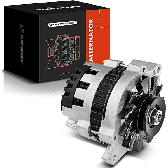 A-Premium Alternator Compatible with Buick LeSabre 1988-1990 & Cadillac Brougham & Chevrolet Caprice & Oldsmobile Custom Cruiser & Pontiac Safari, V8 5.0L, 12V 105Amp Clockwise 1-Groove Pulley
