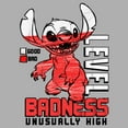 thumbnail image 2 of Boy's Lilo & Stitch Badness Level Unusually High  Graphic Tee Athletic Heather Large, 2 of 5