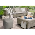 thumbnail image 4 of 17" Taupe Cube Geometric Indoor Outdoor Pouf Cover, 4 of 5