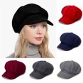 thumbnail image 1 of Gorra de repartidor de periódicos para mujer, visera de lana, estilo taxista, estilo octogonal, para invierno y primavera, ideal como regalo para niñas., 1 of 7