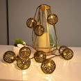 thumbnail image 6 of Rattan Ball String Lights, Boho Lantern String Lights with 10 Led Bulbs Connectable, Indoor Outdoor String Light for Bedroom Wedding Garden Party Backyard Decor, 9.84FT, 6 of 14