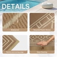 thumbnail image 3 of DEORAB 6'x9' Outdoor Rugs Waterproof Patio Reversible Plastic Carpet Camping Outside Mat For Garden RV Camping Porch Deck Backyard, Brown & Beige, 3 of 8