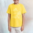 thumbnail image 2 of NIEWTR Boys Girls Loose Crew Neck Top Fashion Short Sleeve T Shirt Summer Solid Color Summer Shirt SIZE 2-14 Years Cool Summer Shirt (3-4 Years,A127-Yellow), 2 of 4