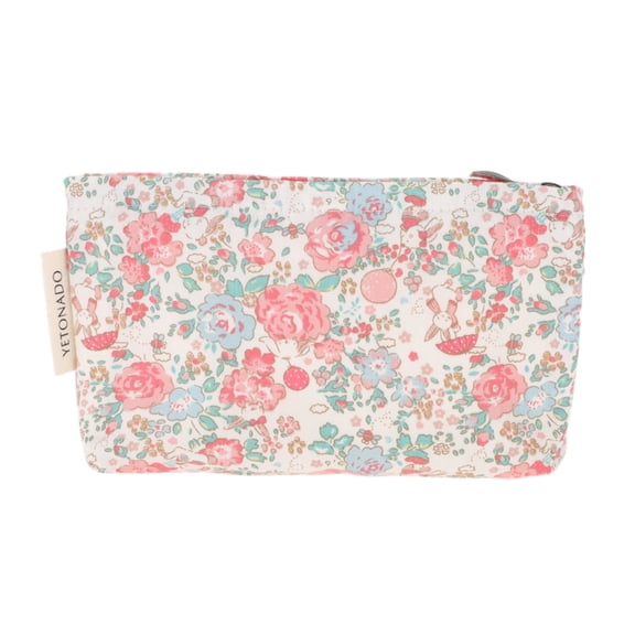 Unique Bargains 1 Pc Portable Rose Rabbit Makeup Bag Polyester Cotton Pink Medium