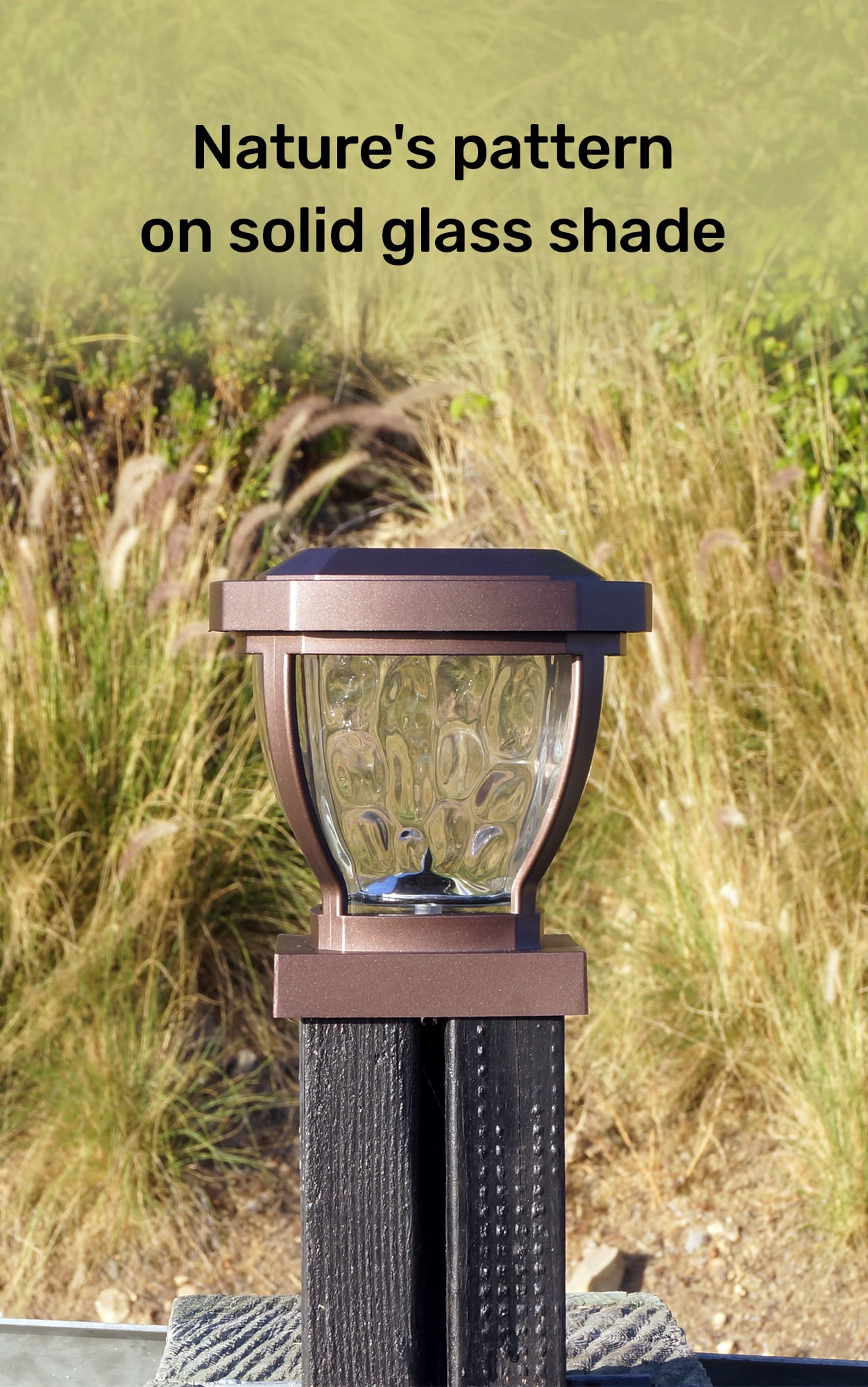 Home Zone Security ELI1403V 12-Lumen-Each 4 x 4 Solar LED Post Cap Lights, Bronze, 2-Pack