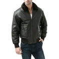 thumbnail image 2 of Landing Leathers Men Navy G-1 Leather Flight Bomber Jacket, 2 of 6