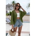 thumbnail image 5 of Zeagoo Womens Summer Crochet Cardigan Sweaters Lightweight Open Front 3/4 Sleeve Batwing Kimono Boho Knit Cover Ups, 5 of 5