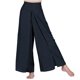 thumbnail image 1 of ICHUANYI Clearance Women's Solid Cotton Linen Loose Wide Leg Pants Solid Elastic Waist Split Pants(Dark Blue, L) ICHUANYI WER2023080915961, 1 of 5