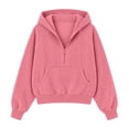 thumbnail image 7 of AloohaidyvioNo Boundaries Womens Quarter Zip Hoodies Fall Casual Loose Fit Comfy FLeece Long Sleeve Sweatshirts, 7 of 7