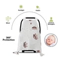 thumbnail image 3 of Baby Car Seat Cover, Infant Carseat Canopy Newborn Carrier Stroller Covers for Girls Boys, Lightweight Breathable Fit Summer Spring Autumn, 3 of 7