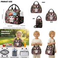 thumbnail image 5 of DISNIMO Kids Backpack for Girls, Rabbit Floral Print 3 in 1 School Backpack Set with Lunch Box and Pencil Case, 17 Inch Lightweight School Bookbag Travel Daypack, 5 of 7