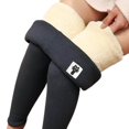 thumbnail image 3 of Base Pants Solid Color Cashmere Casual Stretchy Warm Winter Trousers for Daily Wear, 3 of 3