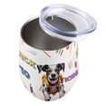 thumbnail image 3 of Back to School Cute Dalmatian 12oz Stainless Steel Wine Tumbler Insulated Cup with Lid Dog Lover - 13010, 3 of 5