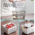 thumbnail image 2 of Produce Saver Container with Convenient Handle, Refrigerator Organizer Bins, Stackable Food Storage Bin for Fridge with Drain Tray, 2 of 4