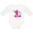 thumbnail image 3 of Inktastic 1st Birthday Pilot Airplane Girls Long Sleeve Baby Bodysuit, 3 of 5