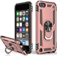 thumbnail image 1 of [PST] iPod Touch 5 / 6 / 7 Kickstand Rotating Ring Case, Heavy Duty Drop Protection Hybrid Shock Absorption Rugged Hard Phone Case Cover with Ring Stand Fits Magnetic Car Mount, 1 of 2