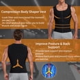 thumbnail image 3 of VASLANDA Men Waist Trainer Sauna Vest Sweat Body Shaper Slimming Polymer Weight Loss Zipper Tank Top Premium Workout Shirt, 3 of 7