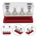 thumbnail image 1 of Yimiti 4 Way Bus Bar Power Distribution Terminal Block 12V 300A Rated Red M8 Car Rv, 1 of 9