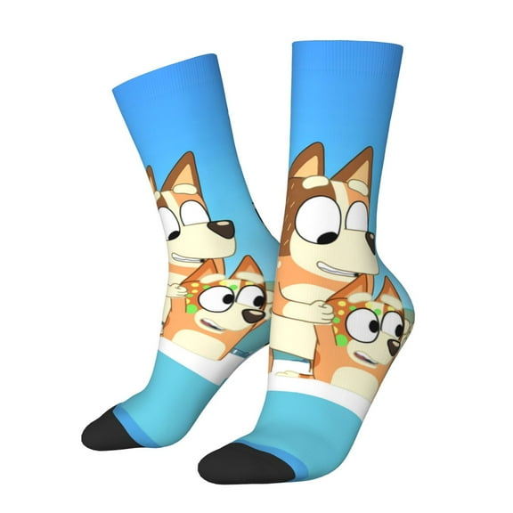 Netaao Bluey for Socks for Men and Women Non-Slip Middle Tube Socks Casual Crew Socks