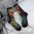 thumbnail image 5 of Pofeuu Whimsical Dragon Color Cool Print Crew Socks, Adult Running Hiking Socks for Youth and Adult, 5 of 6