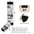 thumbnail image 3 of FORMRS Womens Knee High Socks Casual Long Thick Travel Daily Wear, 1 Pair, Black Cute Cat, 3 of 6