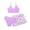 Purple, variant on HAJWOH Girls Swimsuit 3 Piece Bathing Suits Floral Print Swimwear Bikini Sets with Cover Ups Beach Skirt for 8-18 Years