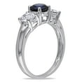 thumbnail image 3 of Everly Women's Created Sapphire 10K White Gold Engagement Ring, 3 of 6