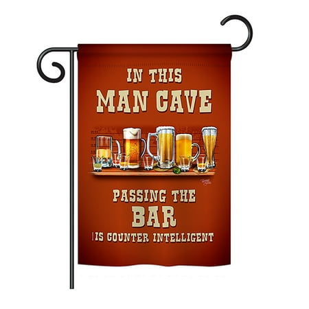 Gardens Mall Christmas Hours Breeze Decor - Man Cave Passing the Bar Happy Hour & Drinks - Everyday Beverages Impressions Decorative Vertical Garden Flag 13