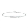 thumbnail image 1 of Bracelet Barre Gravable avec Pierre de Naissance, 1 of 7